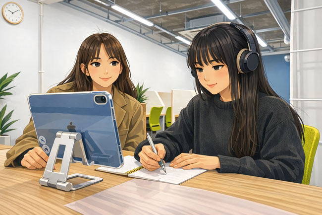 チューターと生徒の写真